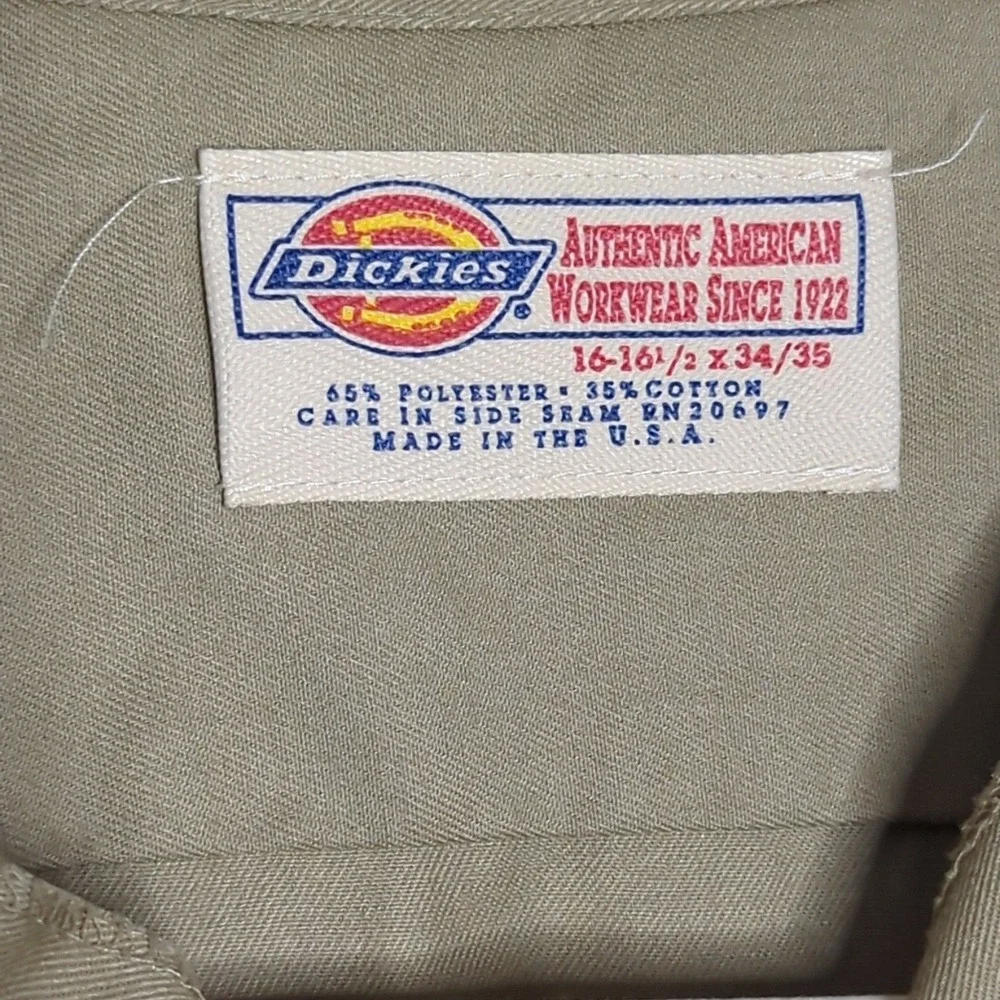Vintage Dickies Authentic American Workwear Shirt Mens‎ XL Pockets Utility USA